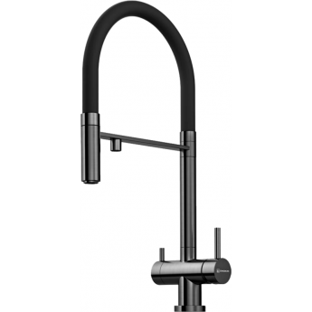 Смеситель OMOIKIRI KANTO-GM-BL латунь/вороненая сталь/черный